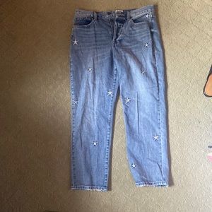 Pistola high rise straight leg jeans with star details